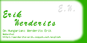 erik werderits business card